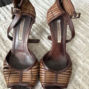 Manolo Blahnik Brown Strappy Sandals